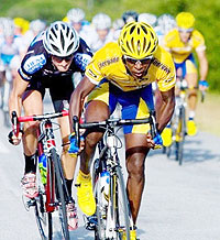 YET TO MAKE AN IMPRESSION: Team Rwandau2019s Adrien Niyonshuti has struggled to make his presence felt in the first five stages. (File photo)