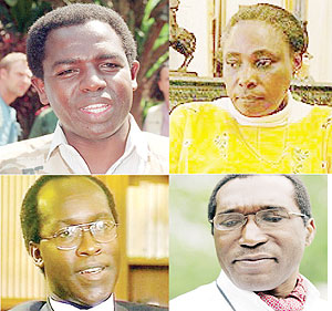 Some of the wanted Genocide fugitives suspected to be living in France : Wenceslas Munyeshyaka; Agathe Kanziga Habyarimana; Callixte Mbarushimana; Eugene Rwamucyo.