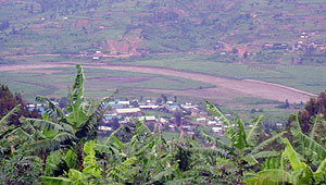 An ariel view of the Nyabarongo stream, where the rape victims were drowned at Kabuga cell, Ngamba sector in Kamonyi district. (Photo: D. Sabiiti)