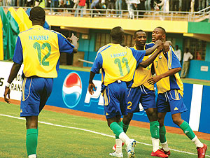 Junior Wasps players celebrate during the 2009 Africa Youth Championship. Most of these players have been drafted into Amavubiu2019s provisional squad for the Challenge Cup.