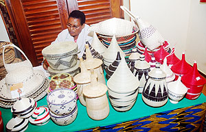 Peace baskets: Some of Rwandau2019s products that have atrrcted high demand on the local, regional and international market. (File photo)