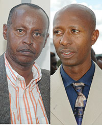 L-R :ELECTED:  Jean Baptiste Rucibigango;HANDED OVER: Fazil Musa Harerimana