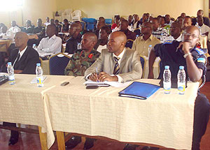 ICGRL stake holders at last weeku2019s meeting in Rwamagana. (Photo / S. Rwembeho)