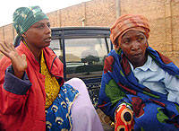 The women aboard police pick up. (Photo / S. Rwembeho)