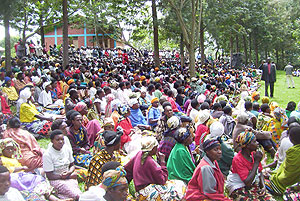 Many residents turned up at Kageyo SOS children village to mark World Aids Day on Tuesday. (Photo:  A. Gahene)