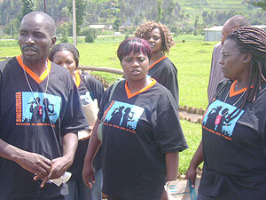 Youth representatives of ZANU-PF, MDCT and MDCM from Zimbabwe during their tour in Musanze (Photo B. Mukombozi)