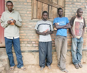 Cattle theft suspects at Nyagatare Police Post. (Photo: D. Ngabonziza)