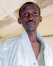 On defilment charges: Paulin Munyaneza at Rusatira Police station. (Photo: P. Ntambara)