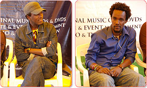 L-R: Alpha to rock his fans at the concert, Christian ready to jig.