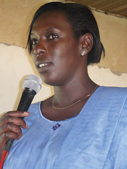 Hon. Yvonne Uwayisenga addressing Itorero of women yesterday. (Photo/ E.Mutara)