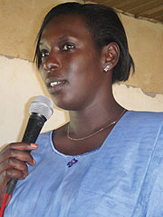 Hon. Yvonne Uwayisenga addressing Itorero of women yesterday. (Photo/ E.Mutara)
