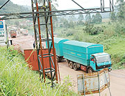 A transit goods truck crosses to Rwanda through Gatuna border post. The border will soon be upgraded courtsey of funds provided by DfID. (File Photo)