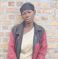 I killed my child with a knife.Nyiraneza at Nyagatare Police Post. (Photo / D. Ngabonziza)