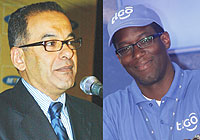 L-R : Khaled Mikkawi of MTN;Alex Kamara of Tigo