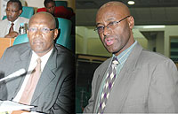 L-R : Senator Joseph Karemera;Senator Valens Munyabagisha