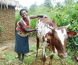 BETTER LIFE Overjoyed Judith Yakujije is confident that life will change after the studentsu2019 support she received yesterday (Photo: S. Nkurunziza)
