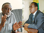 L-R : ENOUGH IS ENOUGH:Ombudsman Tito Rutaremara;PETITIONED:Bernard Makuza