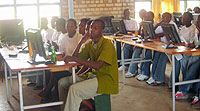 Some of the pupils who completed training in basic computer skills sponsored by Imbuto foundation. (Photo: P. Ntambara)