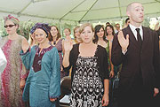 TO THE BEST OF MY ABILITY:  The Peace Corps take oath at the US Embassy Residence in Kacyiru. (Photo/ J. Mbanda)