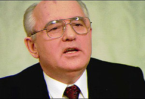 Soviet leader Mikhail Gorbachev