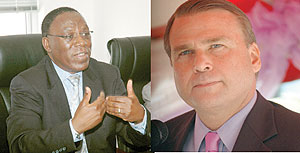 L-R : MUCH HAS BEEN ACHIEVED; Amb. Eugene Munyakayanza;COMMENTED: Amb. Stuart Symington