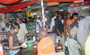 LAST MINUTE SHOPPING: There was heavy congestion at Simba Supermarket yesterday as people rushed to buy goods ahead of New Yearu2019s Day. (Photo/ J. Mbanda)