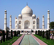 The iconic Taj Mahal. India is throwing its weight about economically.
