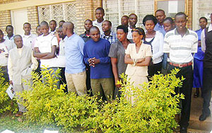 A group of teachers attending English refresher course, no teacher is happy with salary delays. (Photo: S. Rwembeho)