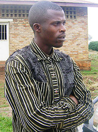 Jean Claude Nkurunziza detained at Nyamirama Police station.(Photo: S. Rwembeho)