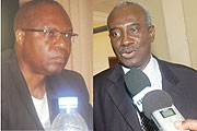 L-R : DRC prosecutor general, Flory Kabange Numbi.;The Chief prosecutor of ICTR (ICTR) Hassan Bubacar Jallow
