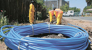 Seacomu2019s undersea fibre-optic cable being laid.
