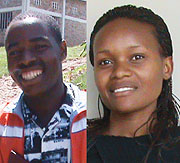 L-R : Daniel Ntiriganya;Clarise Uwineza