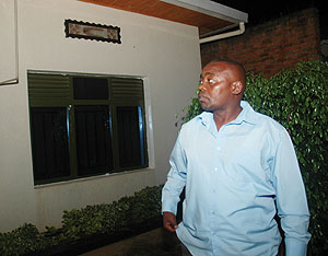 SHAKEN: Habib Niyibizi narrates the grenade saga at his home yesterday. (Photo F.Goodman)