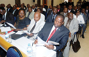 Some of the Local Government officials who attended yesterdayu2019s meeting with the President. (Photo Urugwiro Village)