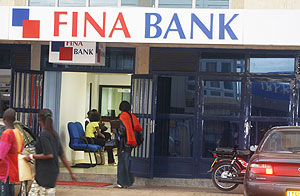FINA bank branch at Remera (File Photo)