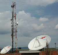 Telecom mast: The competition in the industry has led to increased investment into the infrastructure network. (file photo) 