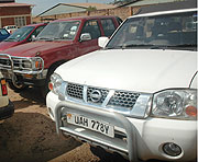 Some of the impounded cars at the RPD offices in Gikondo yesterday. (Photo/ J. Mbanda)