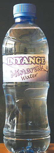 The new re-branded Inyange Mineral water bottle (File Photo)