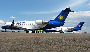 RwandAiru2019s newly acquired CRJ 200s.