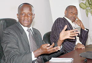 Sports minister Joseph Habineza together with Ferwafa boss Jean Bosco Kazura believe Sellas Tetteh will transform Rwandan football. (File photo)