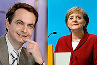 L-R : Spanish Prime Minister ;German Chancellor