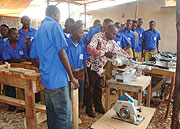 Students attending practical lessons at CPJSP Vocational Centre. (Photo/ I. Niyonshuti)
