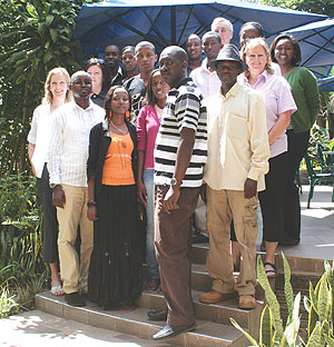 Some of the Rwandan Jounalists who were selected for the UK internship.