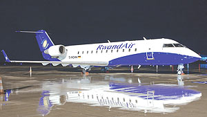 RwandAiru2019s newly acquired CRJ200 aircrafts plane. (File photo)