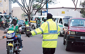 Traffic busy at Work. Even at night they are there to ensure road safety is maintained.
