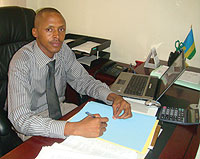 The Acting Managing Director of UMWALIMU SACCO, Robert Asiimwe.