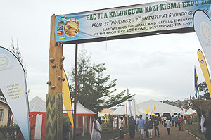 Regional exhibitors in one of the expos in Kigali. (File photo)