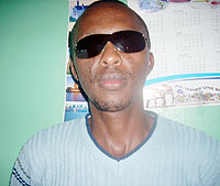 Jacques Mugisha the representative of visually impaired students at the NUR. (Photo: J.C Gakwaya)