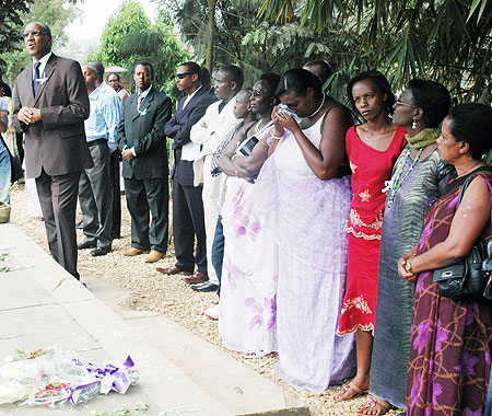 A delegation from the Northen Province paying their respects to victims of the 1994 Genocide against the Tutsi. (Photo J Mbanda)