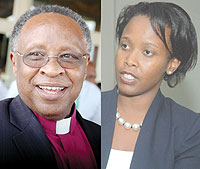 L-R : DEPLOYED: Monseignor John Rucyahana became NURC President ; RDB COO, Claire Akamanzi 